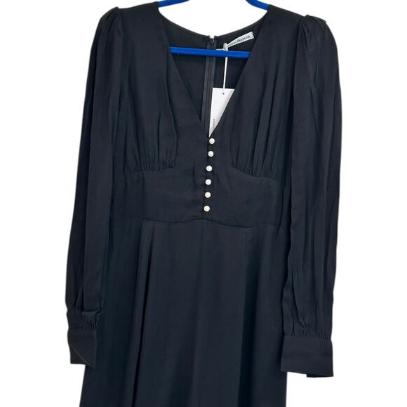 NWT Reformation Everett Midi Dress In Black - Picture 7 of 8